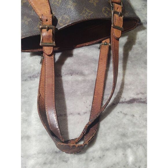 Rare VTG Louis Vuitton Monogram Marais Bucket Purse Handbag LV 1970s French Co - Picture 6 of 11